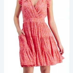 Rachel Zoe Coral Floral Mini Dress